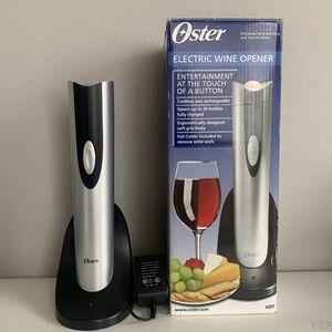 Oster Cordless Electric Wine Opener Rechargeable Foil Cutter New Open Box